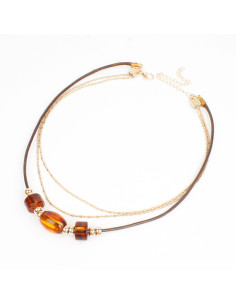 Collar Combindo Caramel