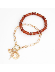 Set de Pulseras Gold Bamboo
