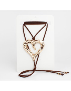 Collar de Gamuza New Rare Heart