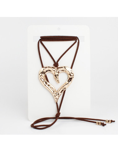 Collar de Gamuza New Rare Heart