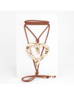 Collar de Gamuza New Rare Heart