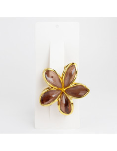 Broche Crystal Hawaiian Flower