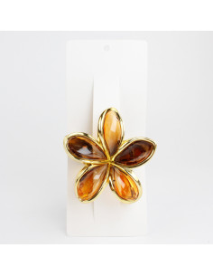 Broche Crystal Hawaiian Flower