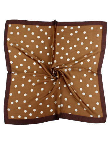 Pañuelo Polka Dots Brown (70x70)
