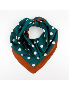 Pañuelo Polka Dots Green (70x70)