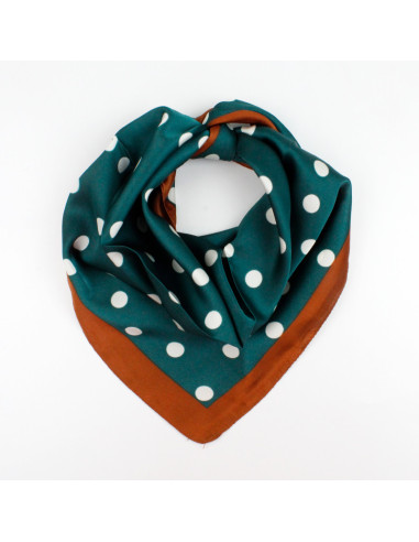 Pañuelo Polka Dots Green (70x70)