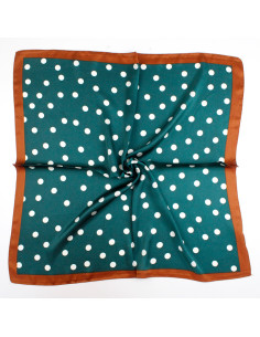 Pañuelo Polka Dots Green (70x70)