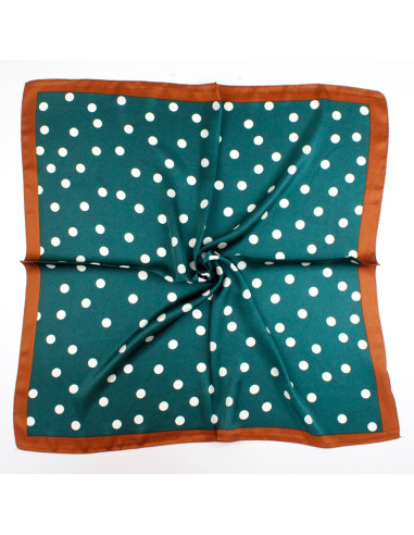 Pañuelo Polka Dots Green (70x70)
