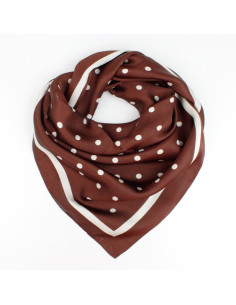 Pañuelo Dots Cacao (70x70)