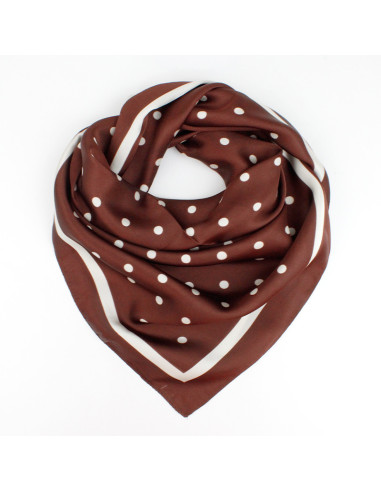 Pañuelo Dots Cacao (70x70)