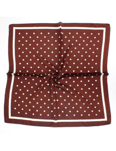Pañuelo Dots Cacao (70x70)