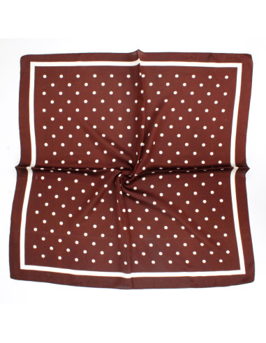 Pañuelo Dots Cacao (70x70)