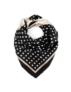 Pañuelo Dots Flower Black (70x70)