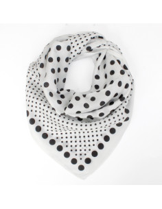 Pañuelo Full Dots White (70x70)