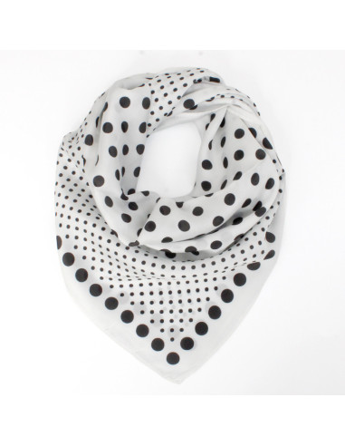 Pañuelo Full Dots White (70x70)