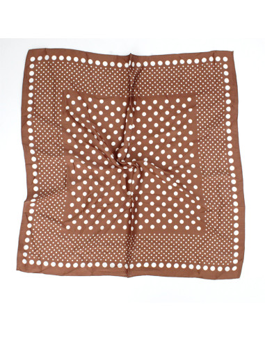 Pañuelo Full Dots Cacao (70x70)