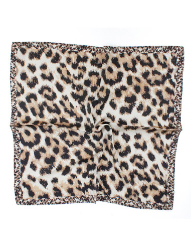 Pañuelo Leopard Printed Cacao Light  (70x70)