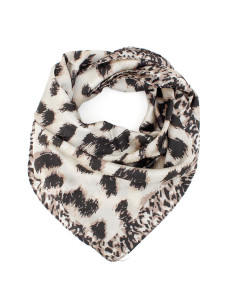 Pañuelo Leopard Printed Camel (70x70)