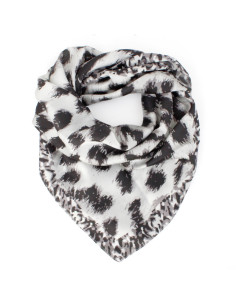 Pañuelo Leopard Printed Grey (70x70)