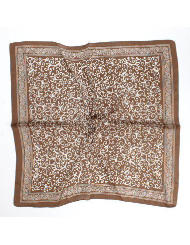 Pañuelo Brown Arabesques (70x70)