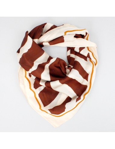Pañuelo Animal Lines Brown (70x70)