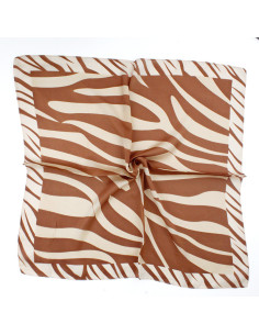 Pañuelo Print Zebra Cacao (70x70)
