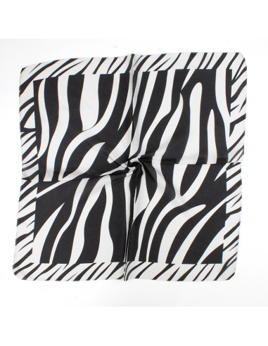 Pañuelo Print Zebra Black (70x70)