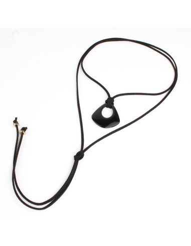 Collar de Gamuza y Acrílico