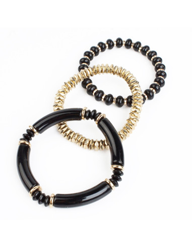 Set x3 Pulseras Marbled Autumn