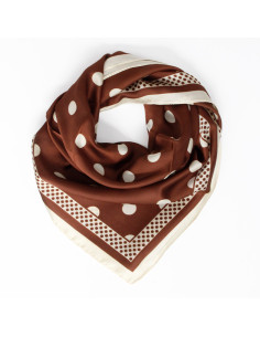 Pañuelo Brown Dots (70x70)