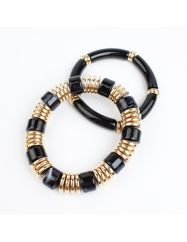 Set X2 Pulseras Elásticas Marbled