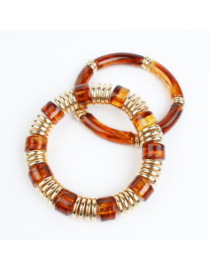 Set X2 Pulseras Elásticas Marbled