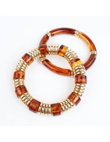 Set X2 Pulseras Elásticas Marbled