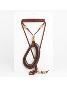 Collar de Gamuza y Dije Acrílico | Infinita Moda