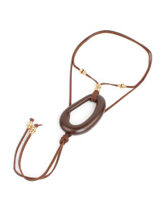 Collar de Gamuza y Dije Acrílico | Infinita Moda