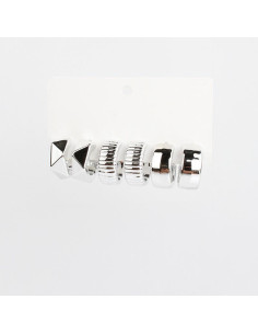 Set de Aros Chunky Níquel