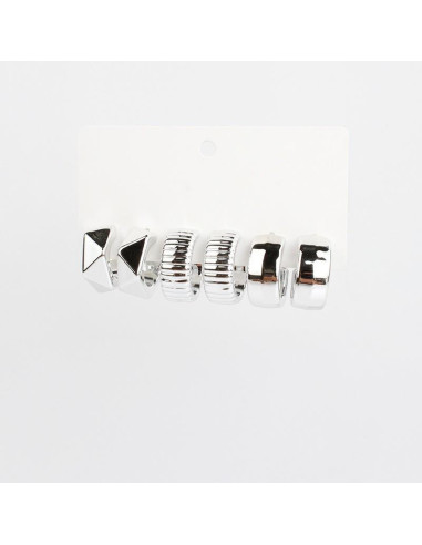 Set de Aros Chunky Níquel