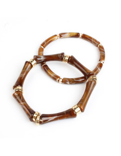 Set X2 Pulseras Caramel & Black