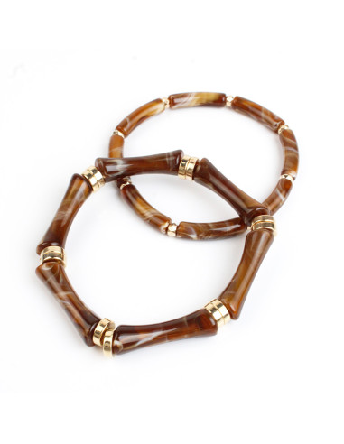 Set X2 Pulseras Caramel & Black