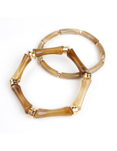 Set X2 Pulseras Caramel & Black