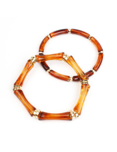Set X2 Pulseras Caramel & Black
