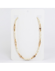 Collar Enhebrado de Rocas de Cristal