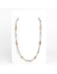 Collar Enhebrado de Rocas de Cristal