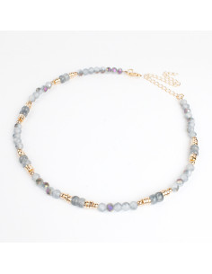 Collar Enhebrado de Rocas de Cristal