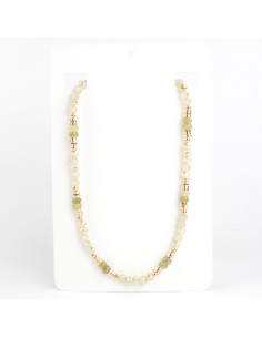 Collar Enhebrado de Rocas de Cristal