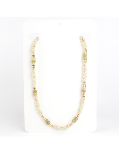 Collar Enhebrado de Rocas de Cristal