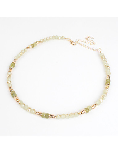 Collar Enhebrado de Rocas de Cristal