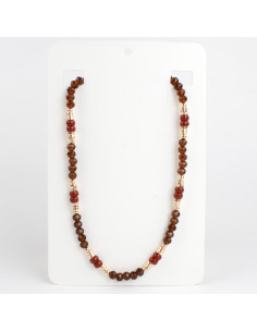 Collar Enhebrado de Rocas de Cristal