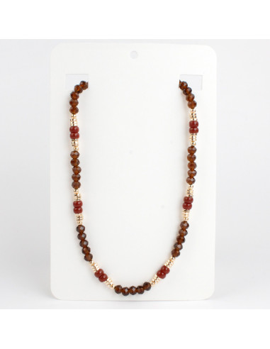 Collar Enhebrado de Rocas de Cristal