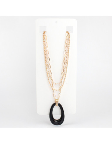 Collar de Cadena y Dije de Acrílico